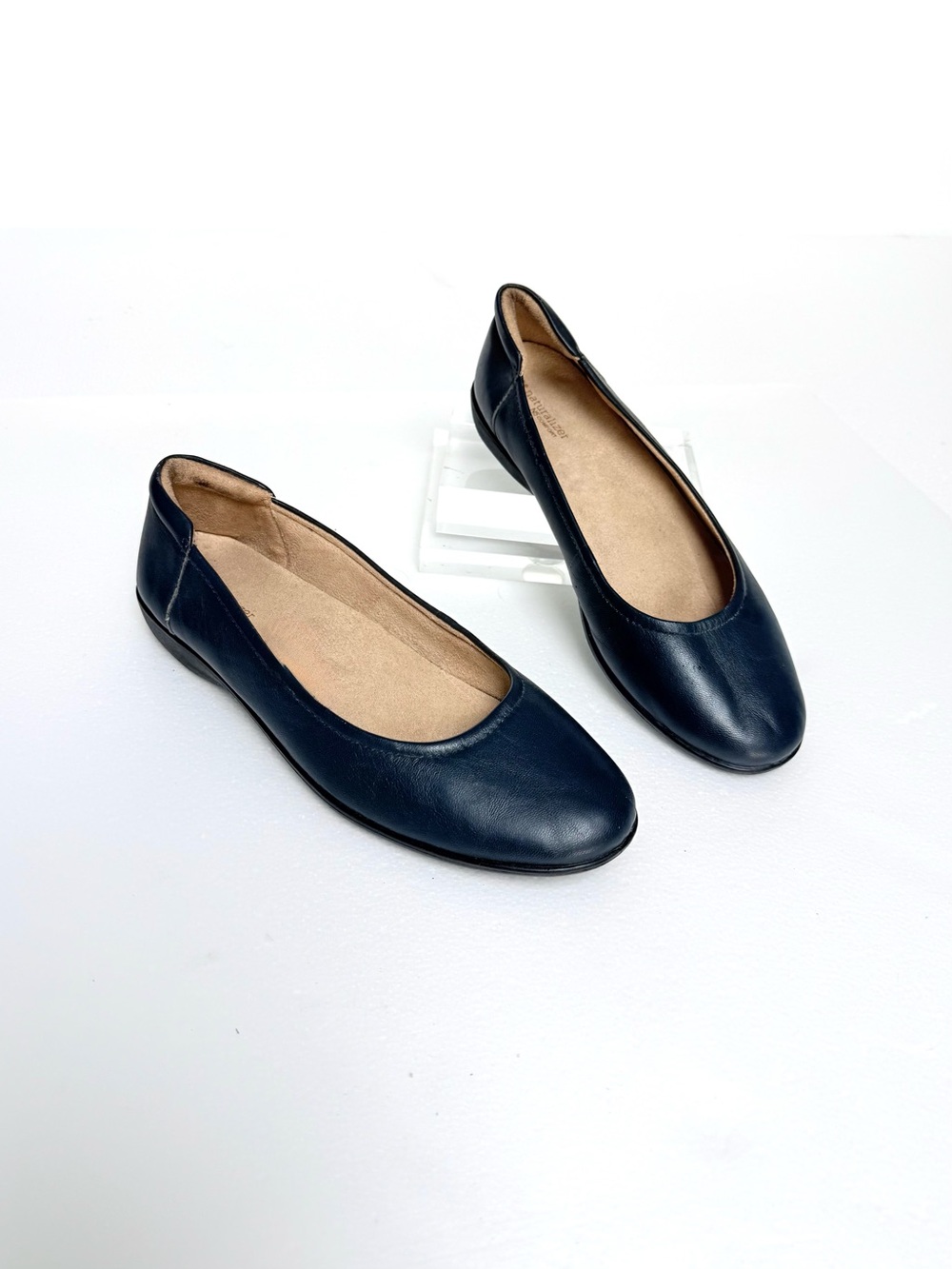 Naturalizer N5 Comfort Navy Blue Leather Ballet Flats Women’s 10M
